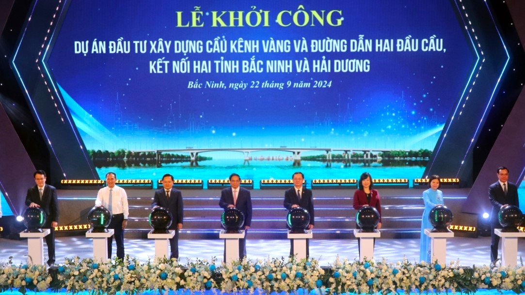 Khởi công cầu Kênh Vàng nối Hải Dương và Bắc Ninh